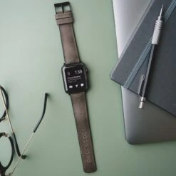 Apple Watch | Smoke Leather And Rubber Hybrid 6 Apple Watch | Smoke Leather And Rubber Hybrid -Watch Shop APPL HQR SMOKE BLK 4