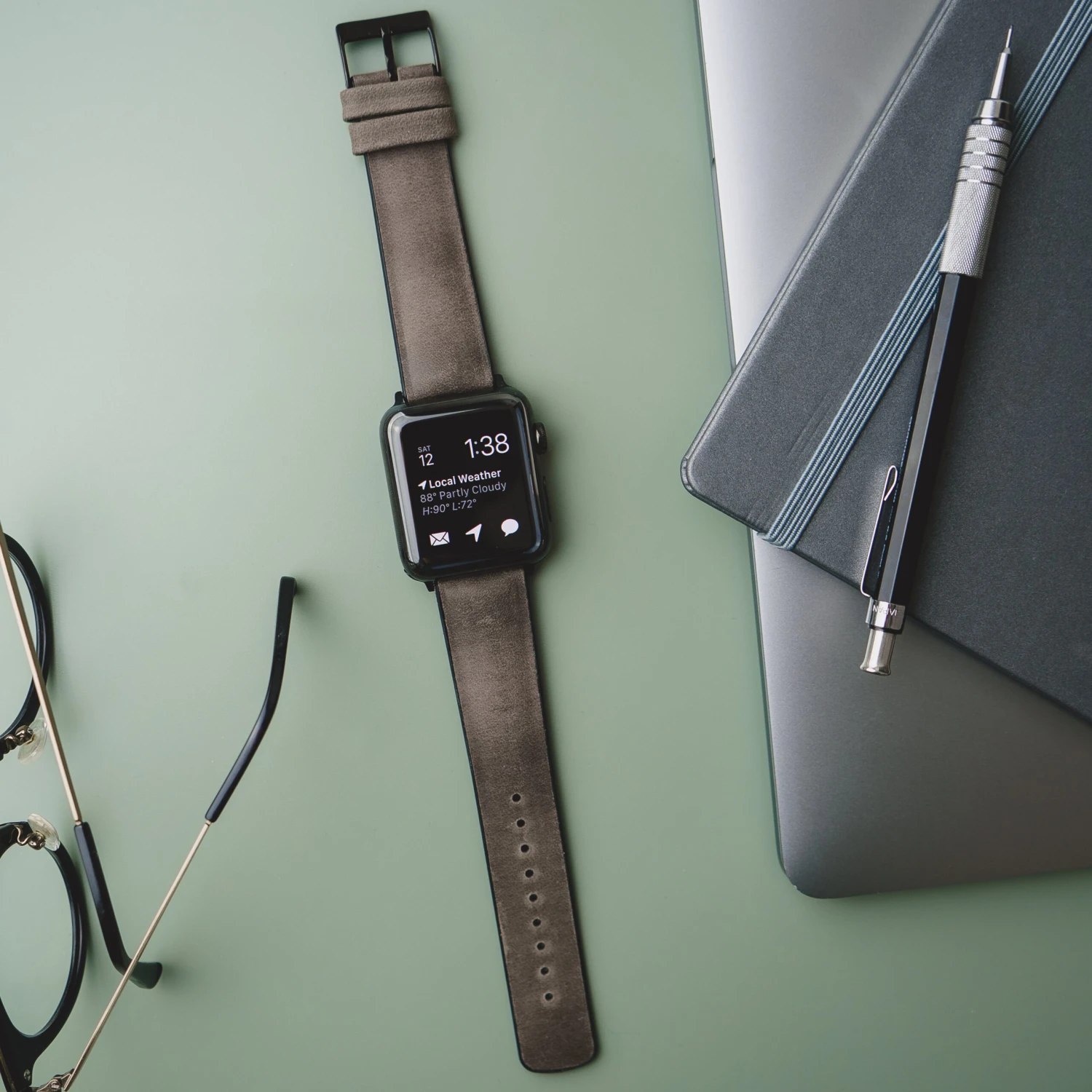 Apple Watch | Smoke Leather And Rubber Hybrid 3 Apple Watch | Smoke Leather And Rubber Hybrid - Image 3