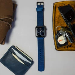 Apple Watch | Two-piece NATO Style | Navy Blue -Watch Shop APPL NQR BLACK BLK