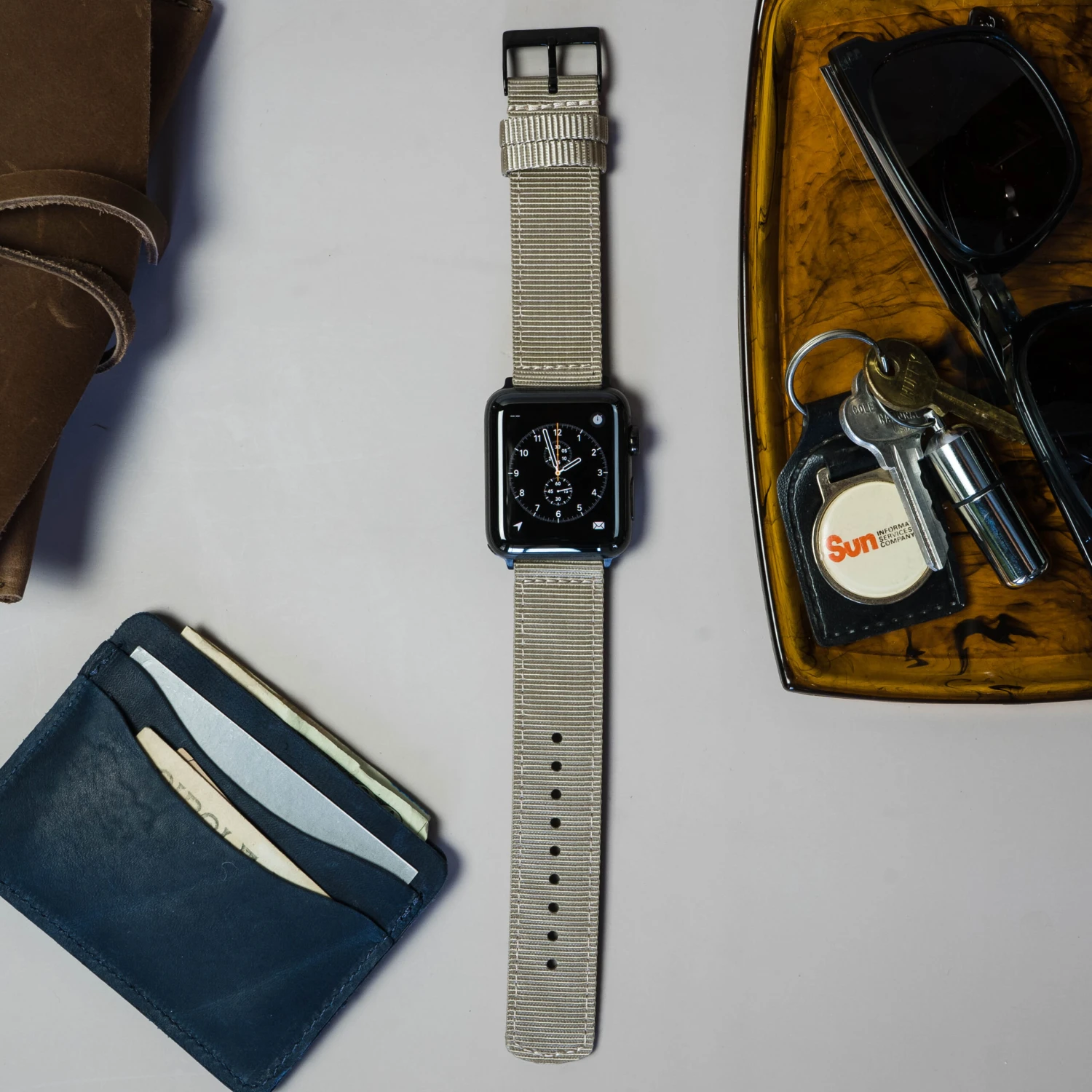 Apple Watch | Two-piece NATO Style | Khaki Tan 3 Apple Watch | Two-piece NATO Style | Khaki Tan - Image 3