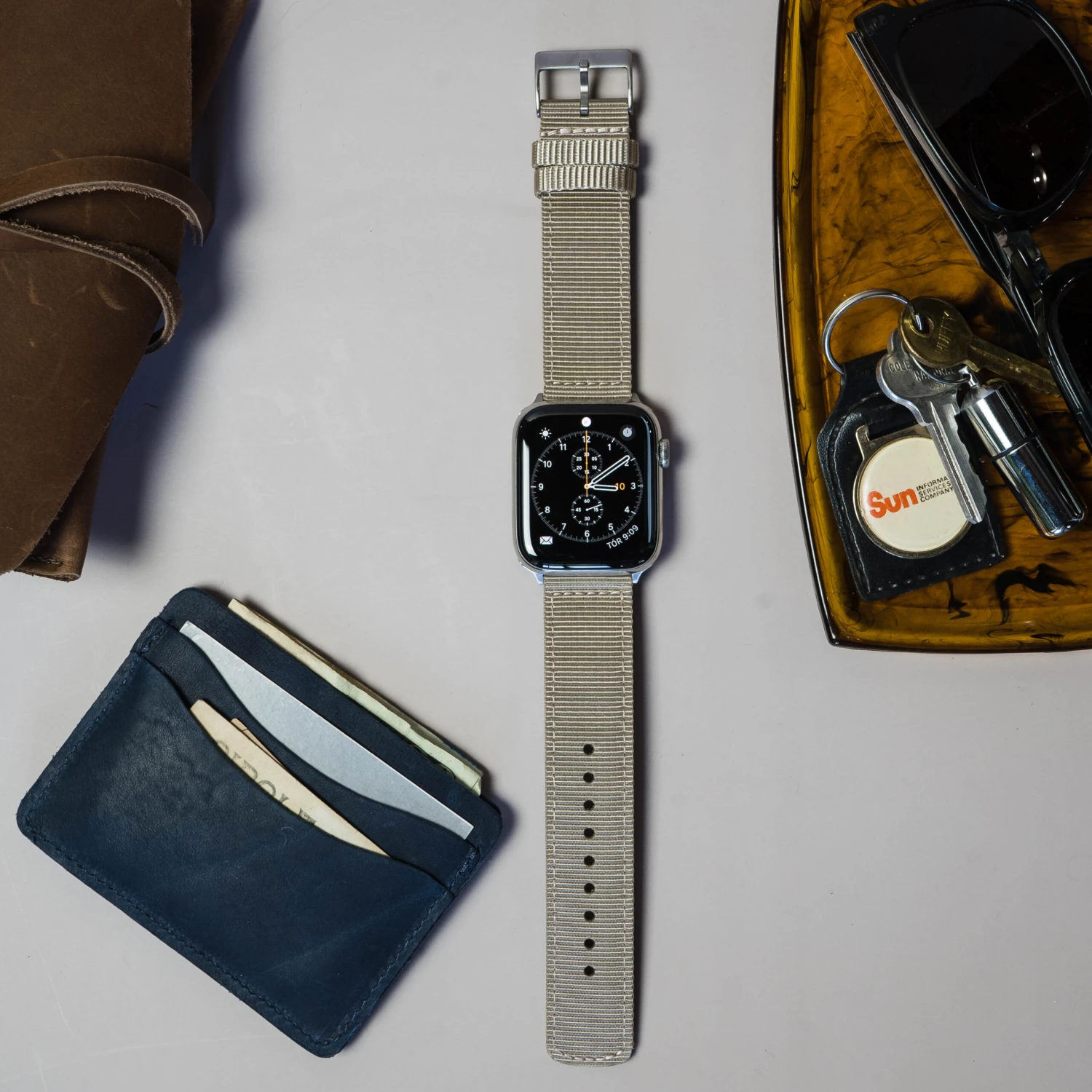 Apple Watch | Two-piece NATO Style | Khaki Tan 4 Apple Watch | Two-piece NATO Style | Khaki Tan - Image 4