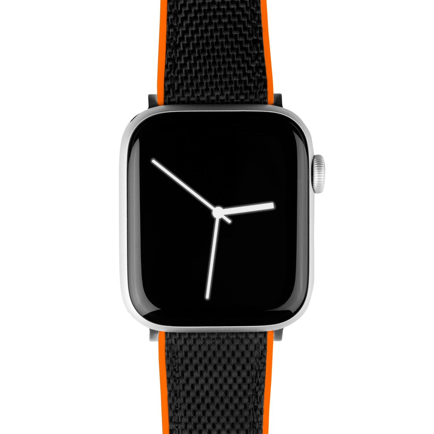 Apple Watch | Black Cordura Fabric And Pumpkin Orange Silicone Hybrid 3 Apple Watch | Black Cordura Fabric And Pumpkin Orange Silicone Hybrid - Image 3