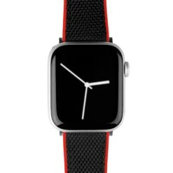 Apple Watch | Black Cordura Fabric And Crimson Red Silicone Hybrid 11 Apple Watch | Black Cordura Fabric And Crimson Red Silicone Hybrid -Watch Shop AppleCloseRed