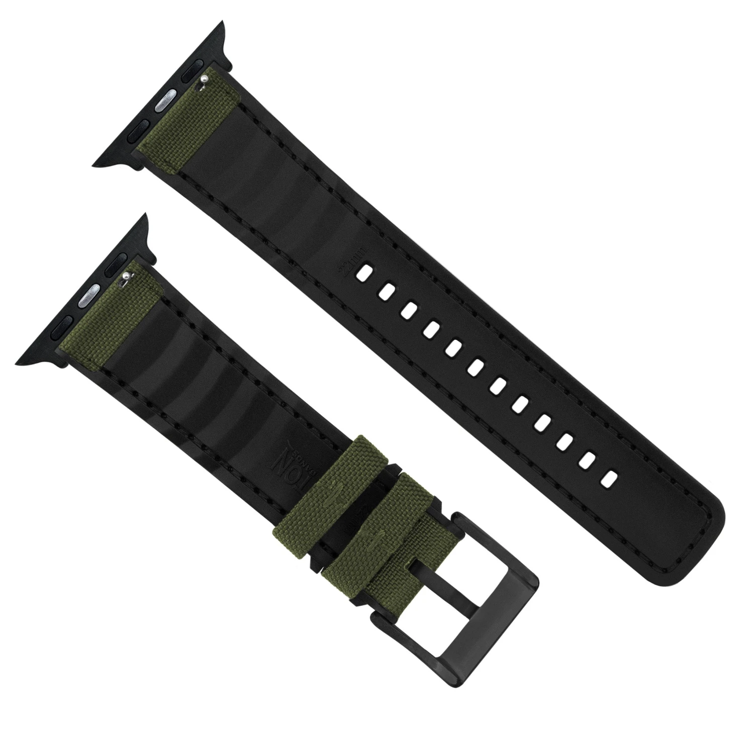 Apple Watch | Army Green Cordura Fabric And Silicone Hybrid 8 Apple Watch | Army Green Cordura Fabric And Silicone Hybrid - Image 8
