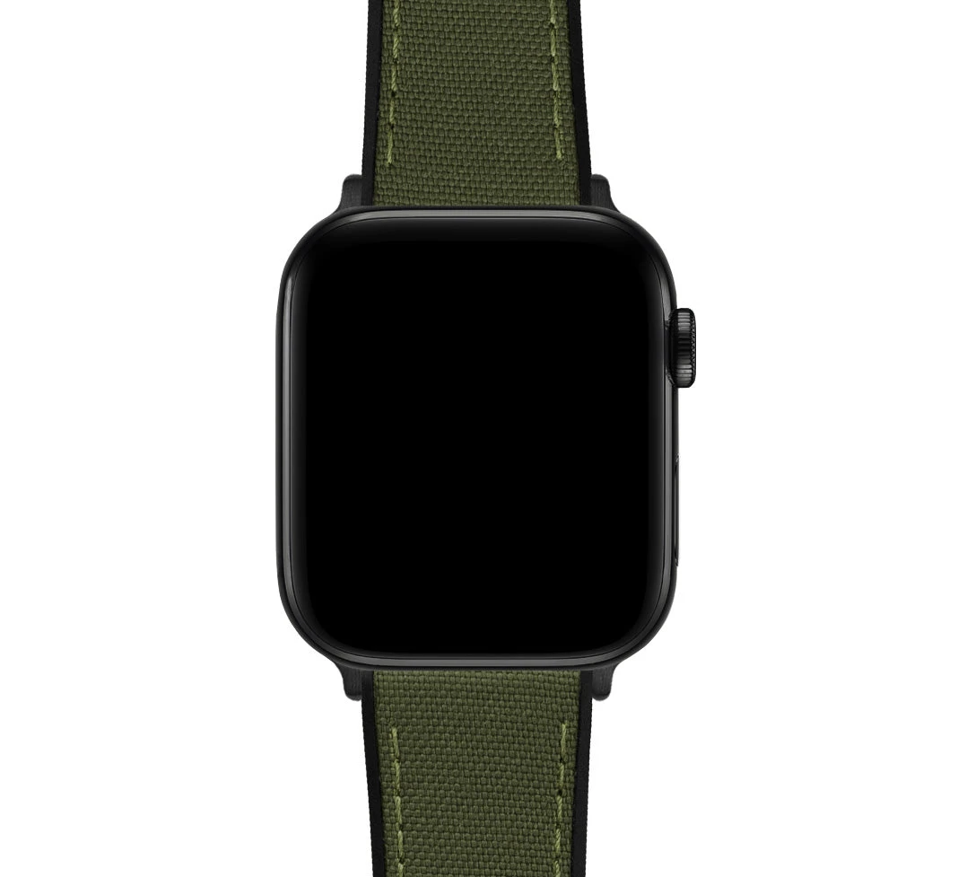 Apple Watch | Army Green Cordura Fabric And Silicone Hybrid 10 Apple Watch | Army Green Cordura Fabric And Silicone Hybrid - Image 10