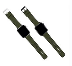 Apple Watch | Army Green Cordura Fabric And Silicone Hybrid 16 Apple Watch | Army Green Cordura Fabric And Silicone Hybrid -Watch Shop ArmyGreenCorduraHybridAppleFlatlay