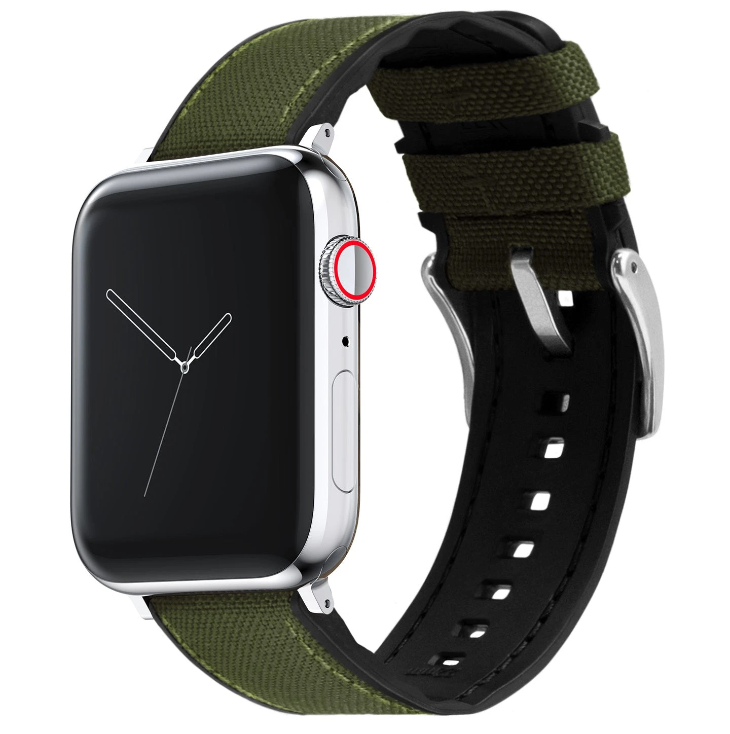 Apple Watch | Army Green Cordura Fabric And Silicone Hybrid 1 Apple Watch | Army Green Cordura Fabric And Silicone Hybrid