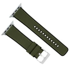 Apple Watch | Army Green Cordura Fabric And Silicone Hybrid 17 Apple Watch | Army Green Cordura Fabric And Silicone Hybrid -Watch Shop ArmyGreenCorduraHybridTopView SSAppleHardware
