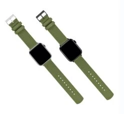 Apple Watch | Two-piece NATO Style | Army Green -Watch Shop ArmyGreenNATOQRSAppleFlatlay