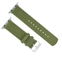 Apple Watch | Two-piece NATO Style | Army Green -Watch Shop ArmyGreenNATOQRSBackview SSAppleHardware