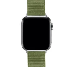 Apple Watch | Two-piece NATO Style | Army Green -Watch Shop ArmyGreenNATOQRSCloseUp SSAppleCase