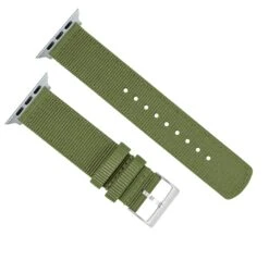 Apple Watch | Two-piece NATO Style | Army Green -Watch Shop ArmyGreenNATOQRSTopView SSAppleHardware