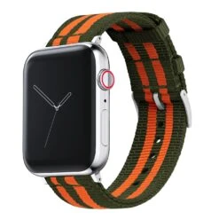 Apple Watch | Two-piece NATO Style | Army Green & Orange