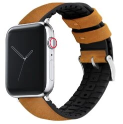 Apple Watch | Cedar Brown Leather And Rubber Hybrid