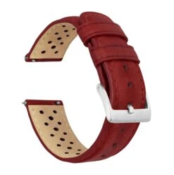 Samsung Galaxy Watch Active 2 | Racing Horween Leather | Crimson Red