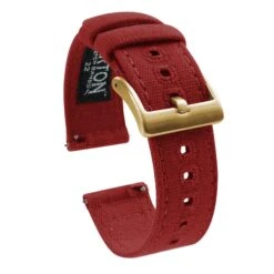 Crimson Red | Crafted Canvas -Watch Shop Crimson Canvas Gold Buckle