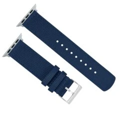 Apple Watch | Two-piece NATO Style | Navy Blue -Watch Shop NavyBlueNATOQRSTopView SSAppleHardware