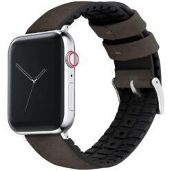 Apple Watch | Smoke Leather And Rubber Hybrid