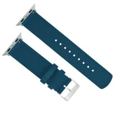 Apple Watch | Two-piece NATO Style | Steel Blue -Watch Shop TealNATOQRSBackview SSAppleHardware