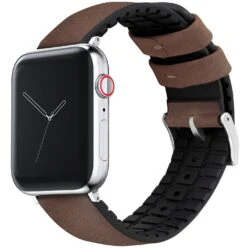 Apple Watch | Walnut Brown Leather And Rubber Hybrid