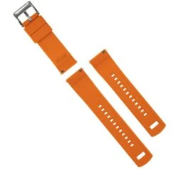Black Top / Pumpkin Orange Bottom | Elite Silicone -Watch Shop black top pumpkin orange bottom elite silicone elite silicone barton watch bands 203403