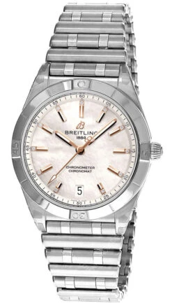 BREITLING Chronomat AUTO 36MM SS MOP Dial Women's Watch A10380101A4A1