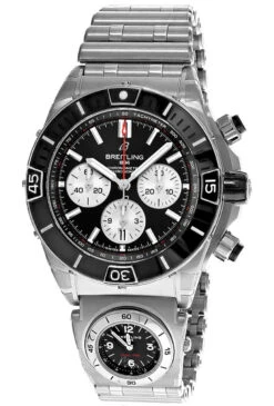 BREITLING Super Chronomat B01 44MM SS Black Dial Men's Watch AB0136251B1A2