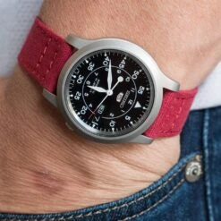 Crimson Red | Crafted Canvas -Watch Shop crimson red crafted canvas canvas quick release barton watch bands 124722