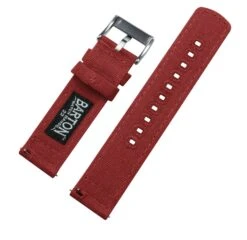 Crimson Red | Crafted Canvas -Watch Shop crimson red crafted canvas canvas quick release barton watch bands 370034