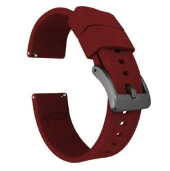 Crimson Red | Elite Silicone -Watch Shop crimson red elite silicone elite silicone barton watch bands 20mm gunmetal grey 863939