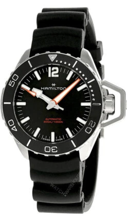 HAMILTON Khaki Navy Frogman 41MM AUTO Black Dial Men's Watch H77455330