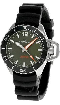 HAMILTON Khaki Navy Frogman 41MM AUTO Green Dial Men's Watch H77455360
