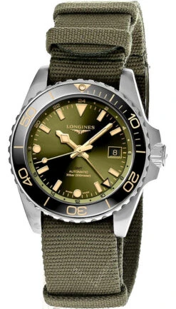 LONGINES HydroConquest GMT 41MM AUTO Green Dial Men's Watch L3.790.4.06.2