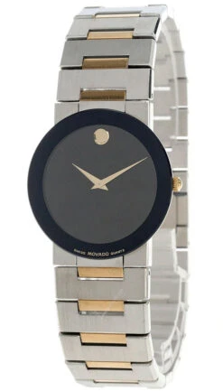 MOVADO Museum Stainless Steel Black Dial 2-Tone Unisex Watch 97.C6.877