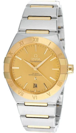 OMEGA Constellation 39MM SS 18K Yellow Gold SS Bracelet Men's Watch 131.20.39.20.08.001