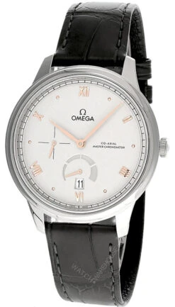 OMEGA De Ville Prestige 41MM SS Gray Leather Men's Watch 434.13.41.21.06.001