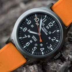 Pumpkin Orange Top / Black Bottom | Elite Silicone -Watch Shop pumpkin orange top black bottom elite silicone elite silicone barton watch bands 151529