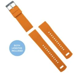 Pumpkin Orange Top / Black Bottom | Elite Silicone -Watch Shop pumpkin orange top black bottom elite silicone elite silicone barton watch bands 290246