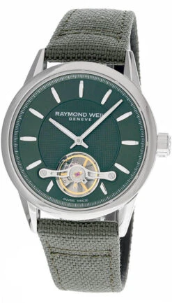 RAYMOND WEIL Freelancer 42.5MM AUTO Green Dial Textile Men's Watch 2780-STC-52001