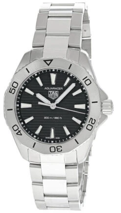 TAG HEUER Aquaracer 40MM QTZ SS Black Dial Men's Watch WBP1110.BA0627