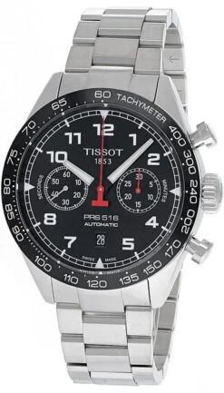 TISSOT PRS 516 45MM AUTO CHRONO SS Black Dial Men's Watch T131.627.11.052.00