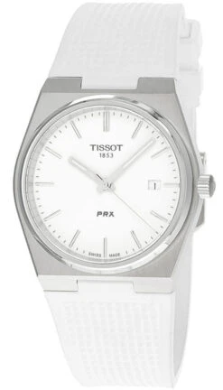 TISSOT PRX 40MM Quartz White/Fully Luminous Dial Rubber Men's Watch T137.410.17.011.00
