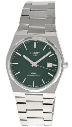 New Arrival 7 TISSOT PRX Powermatic 80 40MM SS Green Dial Men's Watch T137.407.11.091.00