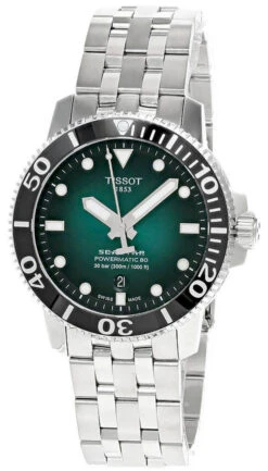 TISSOT Seastar 1000 Powermatic 80 Green Dial 43MM SS Men's Watch T120.407.11.091.01