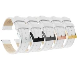 New Arrival -Watch Shop white leather white stitching quick release leather watch bands barton watch bands 162642